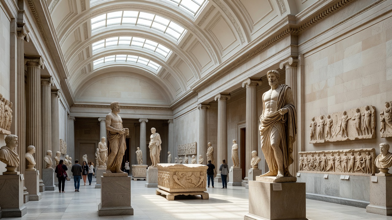 Interior de un gran museo histórico